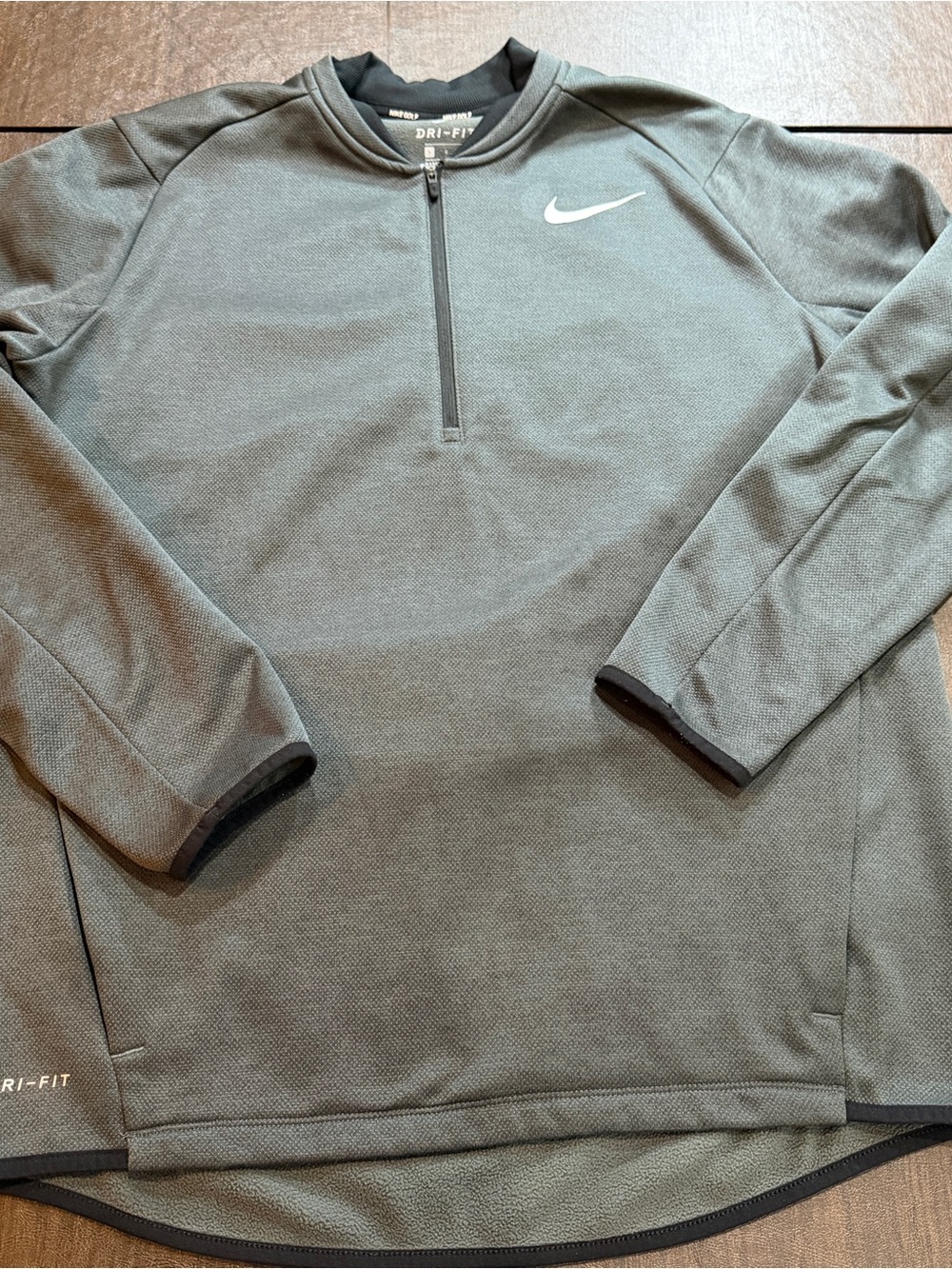 Nike Charcoal Black Dri-FIT Half-Zip Pullover